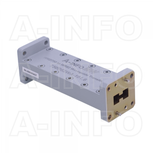 750D62WA-101.6 Double Ridge to Rectangular Waveguide Transition 12.4-18GHz 101.6mm(4inch) WRD750 to WR62
