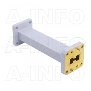 750D62WA-101.6_Cu Double Ridge to Rectangular Waveguide Transition 12.4-18GHz 101.6mm(4inch) WRD750 to WR62