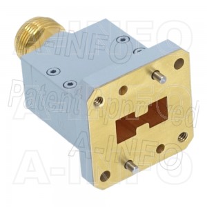 750DRWHECAN_Cu Endlaunch Double Ridge Waveguide to Coaxial High Power Adapter 7.5-18GHz WRD750 to N Type Female