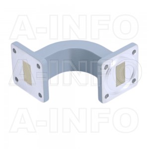 75WEB-50-50-20_Cu_BPBM WR75 Radius Bend Waveguide E-Plane 10-15GHz with Two Rectangular Waveguide Interfaces