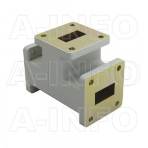 75WET WR75 Waveguide E-Plane Tee 10-15GHz with Three Rectangular Waveguide Interfaces