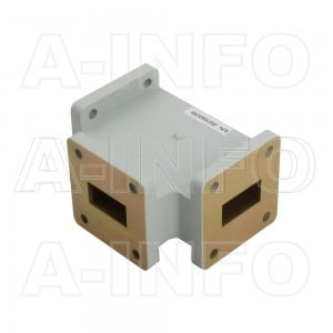 75WHT/C10 WR75 Waveguide H-Plane Tee 10.7-12.75GHz with Three Rectangular Waveguide Interfaces