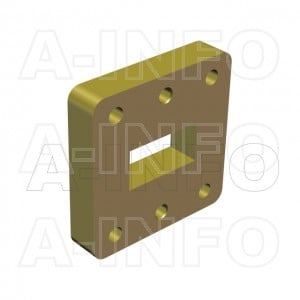 75WSPA14_Cu_PB WR75 Wavelength 1/4 Spacer(Shim) 10-15GHz with Rectangular Waveguide Interfaces