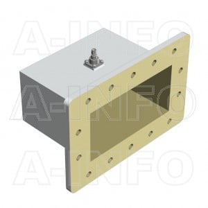 770WCASM Right Angle Rectangular Waveguide to Coaxial Adapter 0.96-1.45GHz WR770 to SMA Male