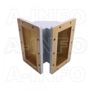 770WTEB-100-100 WR770 Miter Bend Waveguide E-Plane 0.96-1.45GHz with Two Rectangular Waveguide Interfaces