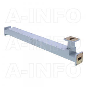 90WC-50 WR90 Waveguide High Directional Coupler WC-XX Type E-Plane Bend 8.2-12.4GHz 50dB Coupling with Three Rectangular Waveguide Interfaces 