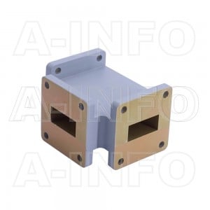 90WHT WR90 Waveguide H-Plane Tee 8.2-12.4GHz with Three Rectangular Waveguide Interfaces