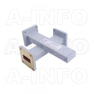90WL+C-30_Cu WR90 Waveguide Cross Coupler WL+C-XX Type 8.2-12.4GHz 30dB Coupling with Three Rectangular Waveguide Interfaces 