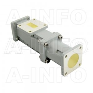 90WOMTC25-06 WR90 Waveguide Ortho-Mode Transducer(OMT) 8.2-10.8GHz 25mm(0.984inch) Circular Waveguide Common Port
