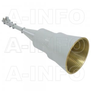 LB-CH-90-25-D16-C-TF Dual Circular Polarization Corrugated Conical Horn Antenna 8.9-11.7GHz 25dB Gain TNC Female
