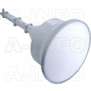 LB-CLS-75180-70-50-C-NF Linear Polarization Spot-Focusing Lens Horn Antenna 7.5-18GHz N Type Female