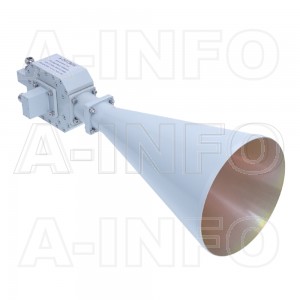LB-CNH-112-20-T02-C-NF Dual Linear Polarization Conical Horn Antenna 7.05-10GHz 20dB Gain N Type Female