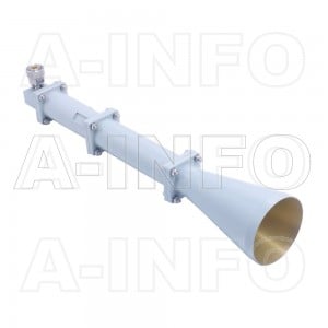 LB-CNH-90-15-L16-C-7 Left Hand Circular Polarization(LHCP) Conical Horn Antenna 8.9-11.7GHz 15dB Gain 7mm
