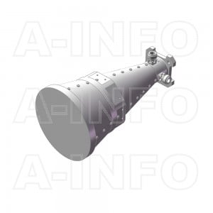 LB-CSJ-20180-NFSPO Conical Dual Polarization Horn Antenna 2-18GHz 16dB Gain N Type Female