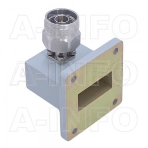 112WCANM Right Angle Rectangular Waveguide to Coaxial Adapter 7.05-10GHz WR112 to N Type Male