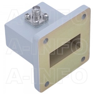 112WCAS Right Angle Rectangular Waveguide to Coaxial Adapter 7.05-10GHz WR112 to SMA Female