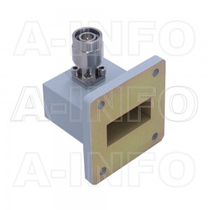 112WCATM Right Angle Rectangular Waveguide to Coaxial Adapter 7.05-10GHz WR112 to TNC Male