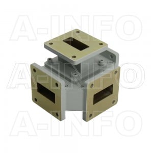 112WMT WR112 Waveguide Magic Tee 7.05-10GHz with Four Rectangular Waveguide Interfaces