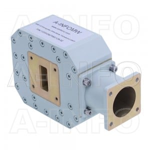 112WOMTWC128-02 WR112 Waveguide Ortho-Mode Transducer(OMT) 7.05-10GHz 32.537mm(1.281inch) WC128 Circular Waveguide Common Port