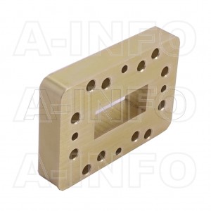 112WSPA14_P0 WR112 Wavelength 1/4 Spacer(Shim) 7.05-10GHz with Rectangular Waveguide Interfaces 
