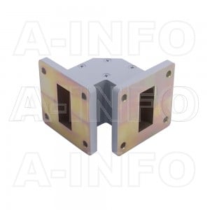 112WTEB-35-35 WR112 Miter Bend Waveguide E-Plane 7.05-10GHz with Two Rectangular Waveguide Interfaces