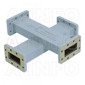 137W+C-30_EPEPEPEP WR137 Waveguide Cross Coupler W+C-XX Type 5.85-8.2GHz 30dB Coupling with Four Rectangular Waveguide Interfaces 