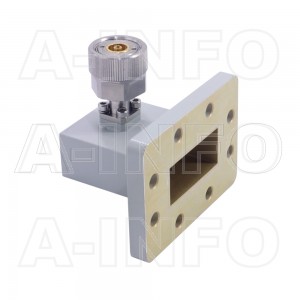 137WCA7 Right Angle Rectangular Waveguide to Coaxial Adapter 5.85-8.2GHz WR137 to 7mm 