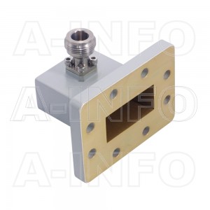 137WCAN Right Angle Rectangular Waveguide to Coaxial Adapter 5.85-8.2GHz WR137 to N Type Female