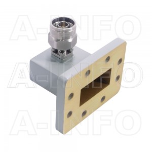 137WCANM Right Angle Rectangular Waveguide to Coaxial Adapter 5.85-8.2GHz WR137 to N Type Male