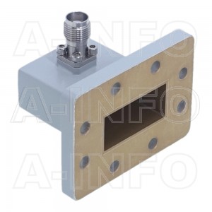 137WCAT Right Angle Rectangular Waveguide to Coaxial Adapter 5.85-8.2GHz WR137 to TNC Female