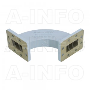 137WHB-80-80-50 WR137 Radius Bend Waveguide H-Plane 5.85-8.2GHz with Two Rectangular Waveguide Interfaces