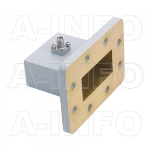 159WCA3.5 Right Angle Rectangular Waveguide to Coaxial Adapter 4.9-7.05GHz WR159 to 3.5mm Female