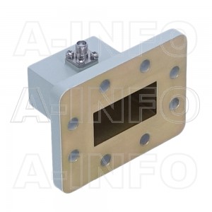 159WCAS Right Angle Rectangular Waveguide to Coaxial Adapter 4.9-7.05GHz WR159 to SMA Female