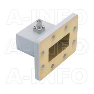 159WCAKM Right Angle Rectangular Waveguide to Coaxial Adapter 4.9-7.05GHz WR159 to 2.92mm Male