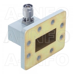 159WCATM Right Angle Rectangular Waveguide to Coaxial Adapter 4.9-7.05GHz WR159 to TNC Male