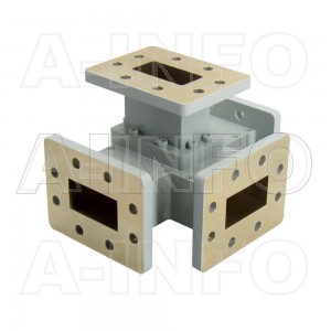 159WMT WR159 Waveguide Magic Tee 4.9-7.05GHz with Four Rectangular Waveguide Interfaces