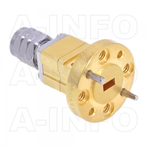 15WECA1.85M_Cu Endlaunch Rectangular Waveguide to Coaxial Adapter 50-65GHz WR15 to 1.85mm Male