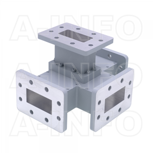 187WMT WR187 Waveguide Magic Tee 3.95-5.85GHz with Four Rectangular Waveguide Interfaces
