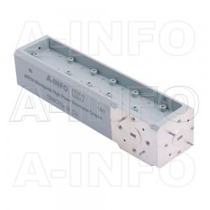 19WCHB-30_Cu WR19 Waveguide High Directional Coupler WCHB-XX Type H-Plane Bend 40-60GHz 30dB Coupling with Three Rectangular Waveguide Interfaces 