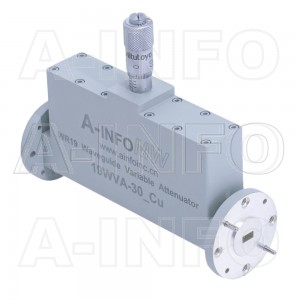 19WVA-30_Cu WR19 Waveguide Variable Attenuator 40-60GHz with Two Rectangular Waveguide Interfaces