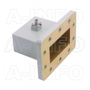 229WCA3.5 Right Angle Rectangular Waveguide to Coaxial Adapter 3.3-4.9GHz WR229 to 3.5mm Female