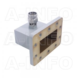 229WCANM Right Angle Rectangular Waveguide to Coaxial Adapter 3.3-4.9GHz WR229 to N Type Male