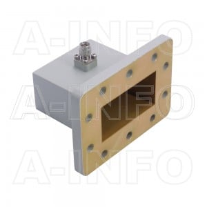 229WCASM Right Angle Rectangular Waveguide to Coaxial Adapter 3.3-4.9GHz WR229 to SMA Male