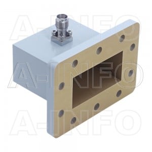 229WCAT Right Angle Rectangular Waveguide to Coaxial Adapter 3.3-4.9GHz WR229 to TNC Female
