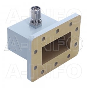 229WCATM Right Angle Rectangular Waveguide to Coaxial Adapter 3.3-4.9GHz WR229 to TNC Male