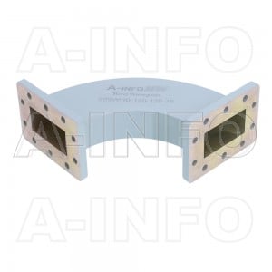 229WHB-120-120-78 WR229 Radius Bend Waveguide H-Plane 3.3-4.9GHz with Two Rectangular Waveguide Interfaces