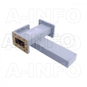 229WL+C-50 WR229 Waveguide Cross Coupler WL+C-XX Type 3.3-4.9GHz 50dB Coupling with Three Rectangular Waveguide Interfaces 