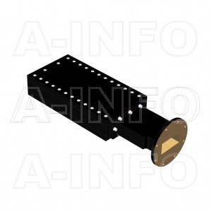 229WMPL1000_AE WR229 Waveguide Medium Power Load 3.3-4.9GHz with Rectangular Waveguide Interface