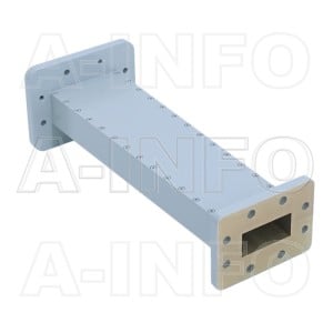 250D137WA-203.2 Double Ridge to Rectangular Waveguide Transition 5.85-7.8GHz 203.2mm(8inch) WRD250 to WR137