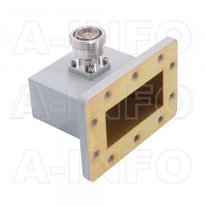 284WCA7/16 Right Angle Rectangular Waveguide to Coaxial Adapter 2.6-3.95GHz WR284 to 7/16 DIN Female